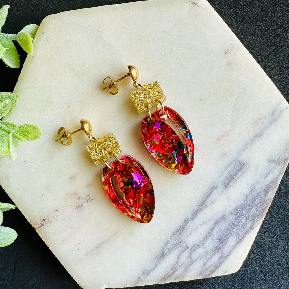 Christmas Light bulbs Earrings